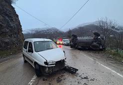 Ordu’da zırhlı askeri araç ile hafif ticari araç çarpıştı