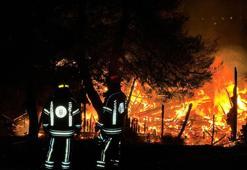 Bursa'da ahşap ev yangın; 2 kişi dumandan etkilendi