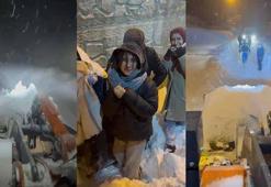 Batman’da kar ve tipide yolda kalan servis minibüsündeki 10 işçi kurtarıldı