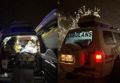 Amasya’da tansiyon hastası, paletli ambulansla hastaneye yetiştirdi