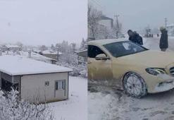 Samsun'da kar yağışı; ulaşım aksadı