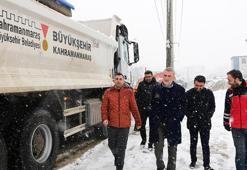 Kahramanmaraş’ta 330 personel ve 222 araçla karla mücadele çalışması