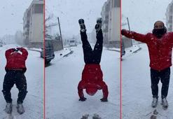 Guinness rekortmeni judocudan karda 20 taklalık sevinç gösterisi