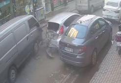 Minibüsün otomobile çarptığı kaza kamerada; 1’i çocuk, 4 yaralı