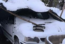 Gaziantep'te 12 iş yerinin çatısı kardan çöktü