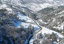 Küre Dağları Milli Parkı'ndan kar manzarası