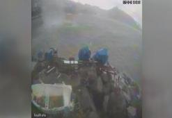 Limandaki tekneleri deviren hortum kamerada