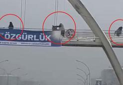 Üst geçitte kar topu atan çocukları yumruklayıp yerde tekmeleyen şüpheli tutuklandı