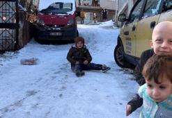 Lösemiyi yenen Mertcan, 3 yıl sonra sokağa çıkıp poşetle kaydı