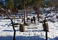 Yesemek Açık Hava Müzesi beyaza büründü