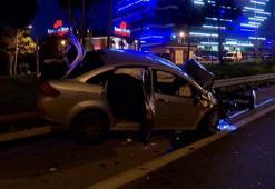 Esenler Tem Otoyolu'nda kaza: 2 yaralı