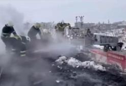 Diyarbakır’da okulun çatısı yandı