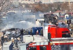 Yediemin otoparkında alkol yüklü TIR'lar yandı