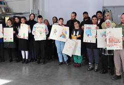 Engelli gençler resim atölyesinde buluştu