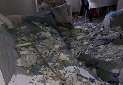 Esenler'de 5 katlı binanın en üst katındaki dairenin tavanı çöktü; aile son anda kurtuldu