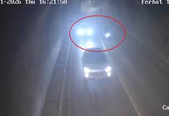 Tünelde sollama kazası kamerada