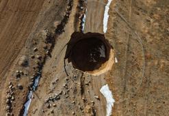 Konya kent merkezine 30 kilometre mesafede obruk oluştu