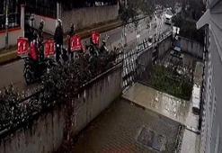 Evine 20 günde 400 sahte sipariş ile asılsız ihbar geldi; kapıda yan yana sıralanan motokuryeler kamerada