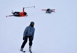 Yıldız Dağı Kayak Merkezi'nde hafta sonu pistler doldu