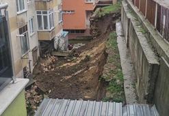 Edirne'de sağanak; istinat duvarı yıkıldı