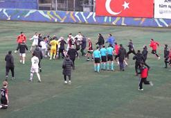 Sarıyer’de amatör lig maçı sonrası stadyum karıştı; futbolcularla taraftarlar birbirine girdi