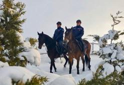 Atlı jandarma birlikleri, kaçak avcılara karşı devriye faaliyeti gerçekleştirdi