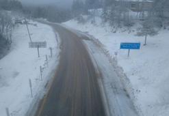 Karabük'ün yüksek kesimlerinde kar yağışı