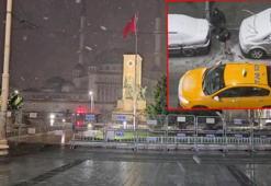 İstanbul’da kar yağışı gece sürdü; araçlara kartopu attılar