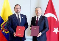 Bakan Yerlikaya, Ekvadorlu mevkidaşı Oviedo ile görüştü