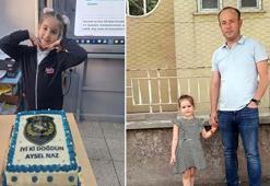 Şehit kızına sürpriz doğum günü kutlaması