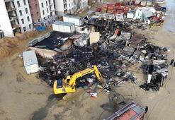 Arnavutköy’de işçi konteynerlerinde yangın söndürüldü