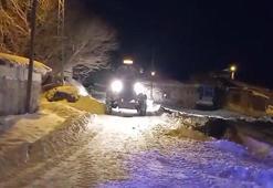 Damdan düşen Boran, iş makinesi ile yol açılıp hastaneye ulaştırıldı