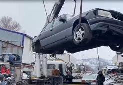 Ankara’da yurt dışından gelen araçları parça parça söken hurdacılara operasyon; 2 gözaltı