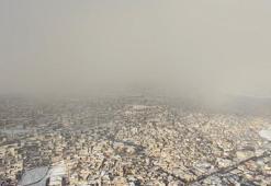Kar altındaki Mardin, dronla görüntülendi
