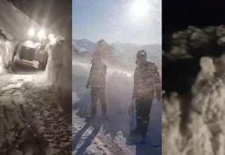 Çığ düşen yolda mahsur kalan ambulans 5 saat sonra kurtarıldı