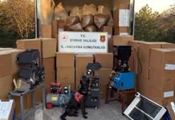 Edirne'de kaçak tütün operasyonu; 4 gözaltı