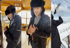 Kastamonu'da kış koşullarında bitkin bulunan ördek, beslenip doğaya salındı