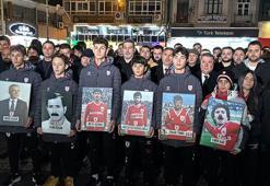 Samsunspor, futbol şehitleri için ‘sessiz yürüyüş’ gerçekleştirdi