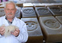 Koyun yününden elde ettiği keratinle sabun üretti