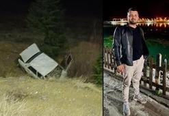 Domuza çarpan otomobil, şarampole yuvarlandı; 1 ölü