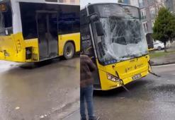 Sancaktepe'de 2 İETT otobüsü çarpıştı: 4 yaralı
