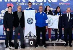 Egeli kick boksçu Elif Ceren Şanlı, Türkiye Şampiyonu oldu