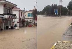 Bozcaada'da sağanak etkili oldu