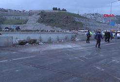 Hafif ticari araca çarpan TIR, viyadükten düştü; 3 yaralı