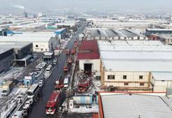 Kayseri’de mobilya fabrikasında yangın