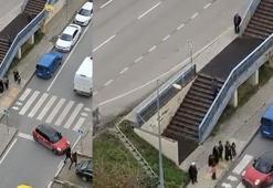 Maltepe'de otomobiliyle trafiği tehlikeye atan sürücü kamerada