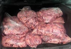 Hafif ticari araçta 450 kilo bozuk et ele geçirildi