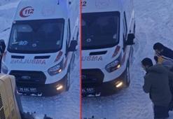 Kars'ta hasta kadın için ekipler seferber oldu