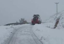 Yolu kapanan köydeki şehit ailesi için ekipler seferber oldu