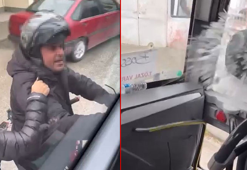 Yol verme tartışmasında minibüsün camını kıran şüpheli: Kaskıma vurunca sinirlendim